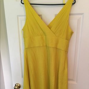 J. CREW silk dress in fun bright yellow!